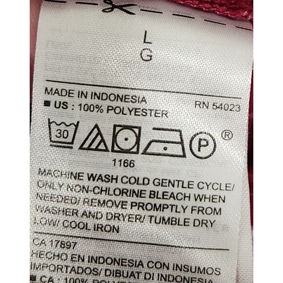 Old Navy Burgundy Floral Print Ruffled Hem Top L Lightweight Soft Flowy Tie Neck - Picture 6 of 6